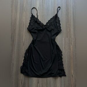 Elegant Black Lace Slip Dress